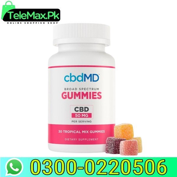 CbdMD CBD Gummies Broad Spectrum THC-Free 30ct 1500mg CBD